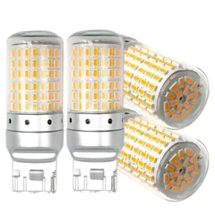【特価セール】7440 W21W ピンチ部違い WY21W キャンセラー内蔵 LEDバルブ イェロー ウィンカー オレンジ コーナリング アンバー ランプ ウインカー 変換 LED ウェッジ シングル シングル球 T20 4個セット Autart