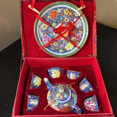 チャイナ ティーセット 花柄 陶磁器 茶器 中華 香港