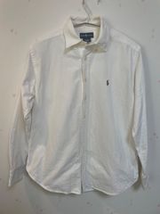 ラルフローレン　白　シャツ　中古　Ralph Lauren Mサイズ　レディース