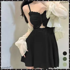 カーディガン付きワンピース水着2点セット インナーパンツ付き水着レディース 盛れる水着体型カバー おしゃれ韓国風水着 高校生修学旅行スイムウェア ハイウエスト水着 室内プール水着大人 海水浴ビーチ水泳着 露出控えめ 着やせ