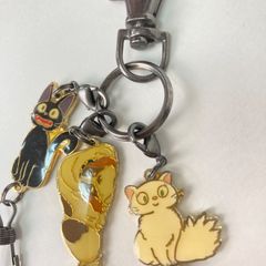 M0726F 魔女の宅急便　キーホルダー　二馬力　角野栄子　レトロ　当時物　希少　レア　デッドストック　ジジ　ジブリ　アニメ　長期保管品　かわいい　キャラクター