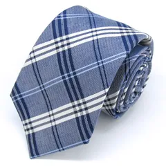 オリヒカ ブランド ネクタイ チェック柄 格子柄 シルク 麻 PO メンズ ネイビー ORIHICA 【中古】