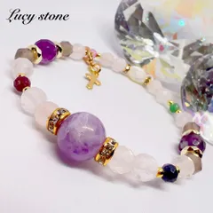 天然石 パワーストーン ブレスレット 数珠 15cm ラベンダーアメジスト エメラルド サファイア ルビー トパーズ