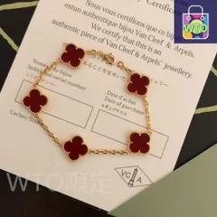 Van Cleef & Arpels  VCA 四つ葉のクローバー 5 花 ブレスレット カラー: ローズゴールド/18K ゴールド/黒瑪瑙/赤瑪瑙/白マザーオブパール｜本日限定WTO｜新品未使用-WTO輸入1-IGK24