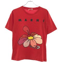 大人気◎美品☆マルニ 花柄T シャツ ホワイト 44 高級 おしゃれ 春夏