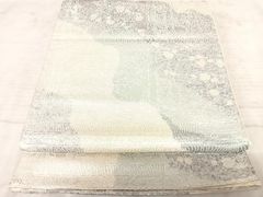 袋帯 シルバー 華文様 幾何学模様 - メルカリ