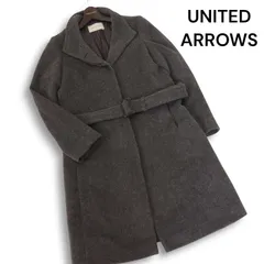 UNITED ARROWS ユナイテッドアローズ 秋冬★ ウール混 ベルト付き スタンドカラー コート Sz.40 レディース