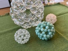 フラーレンクリエーター作　天然石水晶7A 5ミリ玉使用　4個セット　結界浄化に フラーレンクリエーター作天然石水晶7A 5ミリ玉使用4個セット