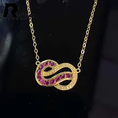 【限定一点】 夢色 EU製 ★ROBEAN・ルビー・ダイヤモンド・ネックレス★パワーストーン 天然石 綺麗 勝利の石 プレゼント2 K18（18金）00117677