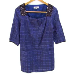 ソニアリキエル ワンピース 5分袖 ブランド トップス 日本製 レディース 40サイズ ネイビー Sonia Rykiel 【中古】のサムネイル