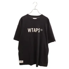 WTAPS (ダブルタップス) フロントロゴ ロゴ 半袖カットソー Tシャツ ネイビーのサムネイル