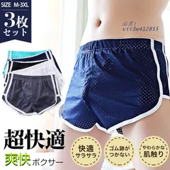 ボクサーパンツ メンズ アンダーウェア 3枚セット 下着 ブリーフ 薄手通気性 蒸れにくい インナー 涼しい メッシュ ゆったり カジュアル 速乾  vii3w412855