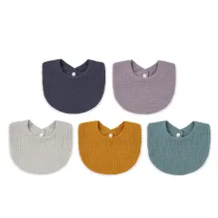 ☆ Bセット ☆ よだれかけ スタイ 5枚セット ベビー スタイ よだれかけ よだれ掛け 赤ちゃん スタイセット 5枚 セット お食事エプロン 男の子 女の子 ガーゼ 綿100 コットン シンプル 無地 ナチュラル 新生児 保育園 入園準備 前掛け