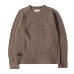 美品 WTAPS ダブルタップス ニット サイズ:S クルーネック ウールニット セーター DECK CREW ベージュ トップス ミドルゲージ【メンズ】のサムネイル