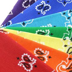 【7枚レインボーセット】HAV-A-HANK/ハバハンク アメリカ製 オリジナル ペーズリーバンダナ 新品 RAINBOW-