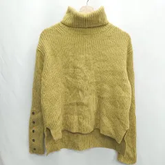 ◇ ⊇ apart by lowrys アパートバイ ローリーズ タートルネック 長袖 ニット サイズF マスタード レディース E  【1501160038975】