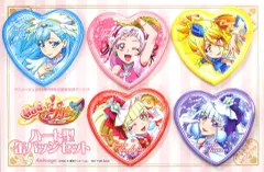 【中古】バッジ・ピンズ(キャラクター) 集合 ハート型缶バッジセット(5個組) 「HUGっと!プリキュア」 アニメージュ 2018年7月号 応募者全員サービス