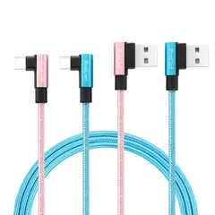 【2本セット】RoiCiel  Type C ケーブル L字型 カップルケーブル