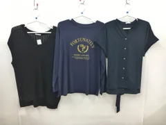 グラシア GLACIER 長袖カットソー ニット 半袖シャツ L まとめ3点セット ブラック系 2407WT082