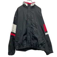 Great Lakes sportswear ナイロンジャケット XL ブラック レッド ライトアウター フルジップ 古着卸 アメリカ仕入 a612-5020