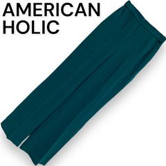 AMERICAN HOLIC アメリカンホリック 美・美・美 接触冷感ストレートパンツ ロングパンツ グリーン レディース XSサイズ NO.HA22L0F2040