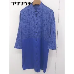 ◇ green label relaxing UNITED ARROWS ドット 水玉 長袖 ミニ ワンピース パープル ブラック レディース  【中古】 【1202160006154】