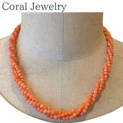 上質天然白珊瑚ネックレス 約43cm ホワイトコーラルジュエリー