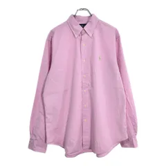 Polo by Ralph Lauren ポロ ラルフローレン ボタンダウン 長袖シャツ ピンク(メンズ L)中古 古着 U4909