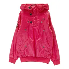 サイズ：0 PEARLY GATES パーリーゲイツ  フード付き ハーフジップ 中綿ブルゾン  レッド系 [240101321008] ゴルフウェア レディース ストスト