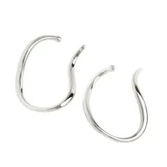 【シルバー×フリーサイズ】[Cream dot. クリームドット公式] イヤーカフ レディース イヤーカフ 両耳用 イヤカフ シンプル メタル セット 大ぶり ひねり 大人カジュアル 上品 エレガント  