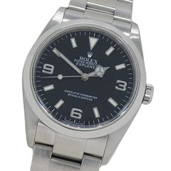 ロレックス ROLEX エクスプローラーI 114270 Z番 時計 メンズ ブランド 自動巻き AT ステンレス SS シルバー ブラック OH・磨き済み 【中古】
