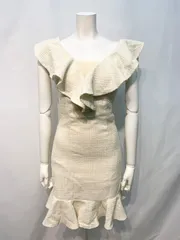 1646 Tika ティカ キャバクラ ドレス フリル ツイード マーメイド タイト キラキラ ラメ キャバドレス S