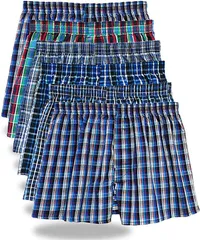 mom(マム) 大きいサイズ トランクス メンズ 3枚 6枚 セット アソート 3L 綿100％ 抗菌 防臭 前開き ボタンあり( アソート 6枚,  4L)