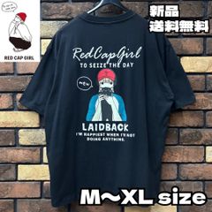 【RED CAP GIRL 天竺バックプリント半袖Tシャツ/ネコ】レッドキャップガール ルーズサイズ ゆったり クルーネック ユニセックス メンズ レディース 男女兼用 ペアルック 猫 ストリート カジュアル  RE25SU07 ブラック 新品未使用 送料込み
