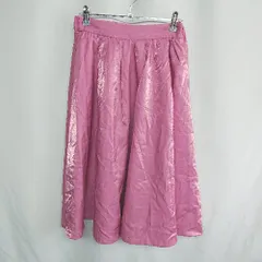 ◇ ⊂ MIIA ミーア ひざ丈 フレア スカート サイズF ピンク レディース E  【1409240040163】