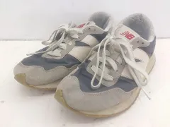 ◇ New Balance MS237SC ビッグNロゴ スニーカー シューズ サイズ24.5cm グレー ネイビー系 レディース P 【1307250007940】