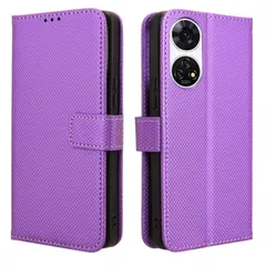 あんしんファミリースマホ ケース 手帳 A303ZT チェック柄 手帳 ケース 【Color】パープルのサムネイル