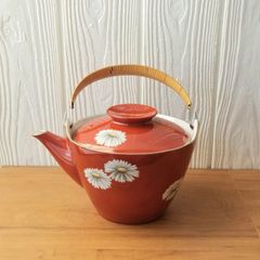 ノリタケ　noritake 朱地白菊　ティーポット