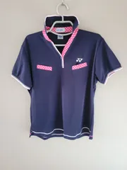 【在庫ラスト】YONEX ヨネックス バドミントンウェア 紺 半袖ポロシャツ ユニフォーム XOサイズ