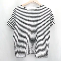 ◇ ⊂ FORK&SPOON URBAN RESEARCH ボーダー柄 半袖 Ｔシャツ サイズ1 ホワイト ブラック レディース メンズ E  【1502030023138】