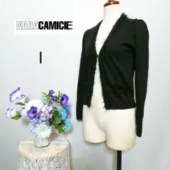 ナラカミーチェ　極上美品　ウール混　カーディガン　黒色系　Мサイズ