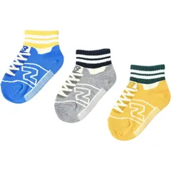 ニューバランス 靴下 3足組 キッズソックス 13-19cm 男の子 newbalance ボーイズ3Pソックス 子ども用 3足セット スニーカー柄 ソックス 子ども用 くつ下 キッズウェア/LAS55648-AS1