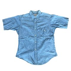 shapely シャペリー ■【 70‘s Vintage Chambray Shirt 】ヴィンテージ シャンブレー ボタンダウン半袖 シャツ