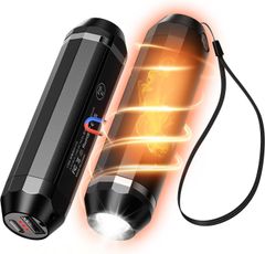 充電式 電気カイロ usb カイロ モバイルバッテリー 懐中電灯 1台3役多機能充電式カイロ 360°発熱 3秒急速発熱 ハンドウォーマー 3階段温度調節 電気あんか かいろ 10000mAh 大容量 超軽量  PSE認証済み
