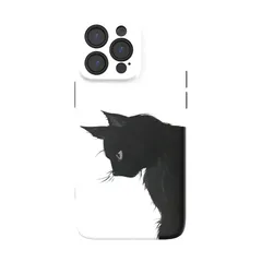 THE DREAMY LIFT iphone ケース アニメ 漫画 猫 かわいい かっこいい 綺麗 萌え 人気 グッズ スマホケース (黒猫, iphone 13p) 0