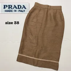 【美品】PRADA プラダ フレア スカート プリーツ ひざ丈 秋冬物 38 中古・古着通販】PRADA (プラダ) レザー プリーツスカート