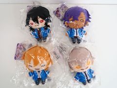 4点セット あんさんぶるスターズ！ にとたん ボールチェーン付ぬいぐるみ UNDEAD/羽風薫・朔間零・大神晃牙・乙狩アドニス