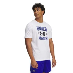 【送料無料】 アンダーアーマー メンズ Tシャツ トップス Men's Under Armour Vintage Logo Short Sleeve Tee White