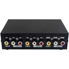新品 Duttek AV切替器 RCA分配器 RCAスイッチボックス、2ポートAVスイッチボックス、AVセレクタースイッチ2イン1アウトコンポジットビデオL / RオーディオRCAセレクターボックスAVスイッチボックスDVD STBゲームコンソール用コンポ