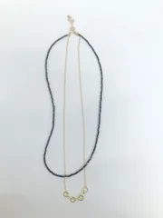 2連　（オーロラブラック加工）ネックレス